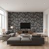 Kiana Ebony | Romo - Living Room Visualization (AI-generated, may not be to scale. Verify pattern scale with product specifications.)