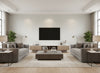 Remi Eau de pale green | Romo - Living Room Visualization (AI-generated, may not be to scale. Verify pattern scale with product specifications.)