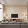 Otillo Beech | Romo - Living Room Visualization (AI-generated, may not be to scale. Verify pattern scale with product specifications.)