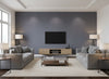 Bruges Wallcovering Agapanthus | Romo - Living Room Visualization (AI-generated, may not be to scale. Verify pattern scale with product specifications.)