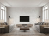 Zeta Ice | Romo - Living Room Visualization (AI-generated, may not be to scale. Verify pattern scale with product specifications.)