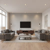 Malmo Carbon | Romo - Living Room Visualization (AI-generated, may not be to scale. Verify pattern scale with product specifications.)