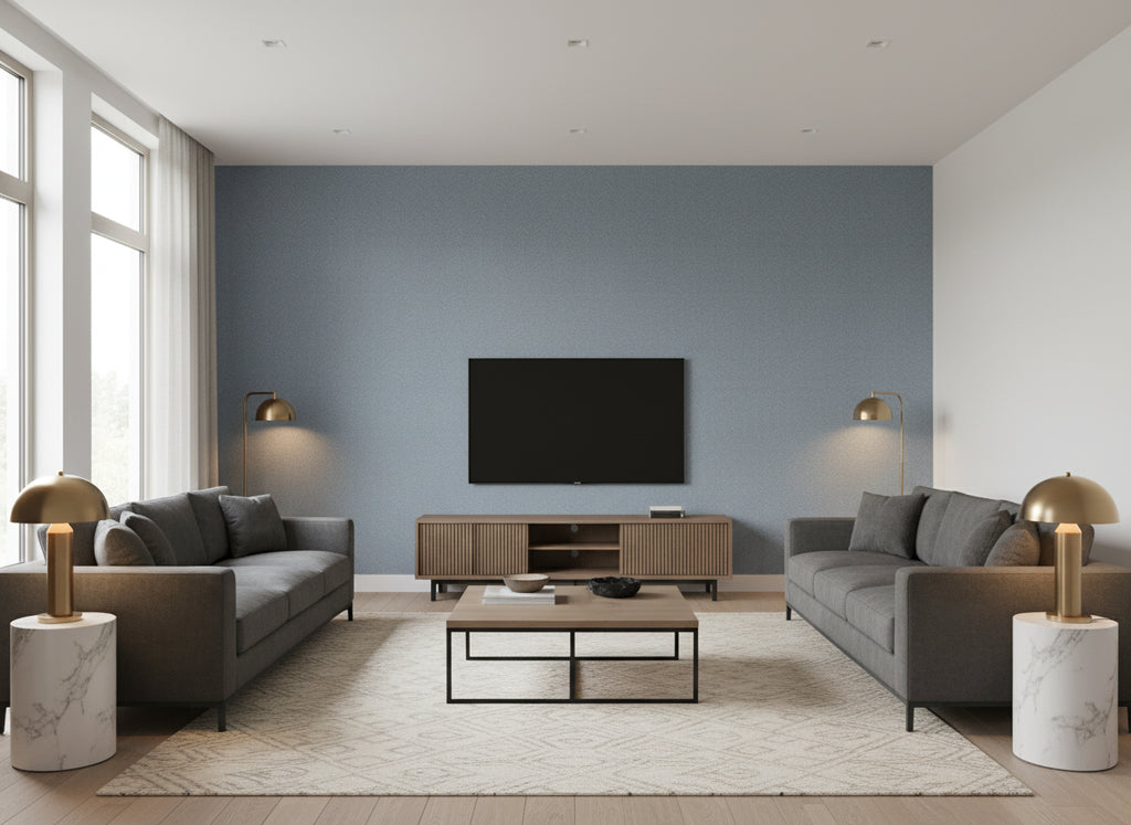 Makisu Shaker | Romo - Living Room Visualization (AI-generated, may not be to scale. Verify pattern scale with product specifications.)