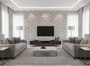 Renzo Quartz | Romo - Living Room Visualization (AI-generated, may not be to scale. Verify pattern scale with product specifications.)
