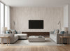 Cortona Plaster | Romo - Living Room Visualization (AI-generated, may not be to scale. Verify pattern scale with product specifications.)
