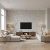 Intona Cobweb | Romo - Living Room Visualization (AI-generated, may not be to scale. Verify pattern scale with product specifications.)