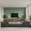 Anta Emerald | Romo - Living Room Visualization (AI-generated, may not be to scale. Verify pattern scale with product specifications.)