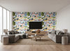 Island Hopping Wall Stickers | Romo - Living Room Visualization (AI-generated, may not be to scale. Verify pattern scale with product specifications.)