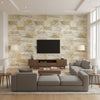 Hockley Lustre | Romo - Living Room Visualization (AI-generated, may not be to scale. Verify pattern scale with product specifications.)