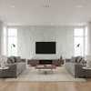 Temperate Droplet | Romo - Living Room Visualization (AI-generated, may not be to scale. Verify pattern scale with product specifications.)