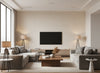 Nikko Birch | Romo - Living Room Visualization (AI-generated, may not be to scale. Verify pattern scale with product specifications.)