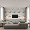 Taiga Carbon | Romo - Living Room Visualization (AI-generated, may not be to scale. Verify pattern scale with product specifications.)
