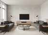 Heath Chalk | Romo - Living Room Visualization (AI-generated, may not be to scale. Verify pattern scale with product specifications.)
