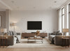Speckle ivory | Romo - Living Room Visualization (AI-generated, may not be to scale. Verify pattern scale with product specifications.)