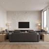 Alumina Silica | Romo - Living Room Visualization (AI-generated, may not be to scale. Verify pattern scale with product specifications.)