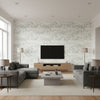 Far Far Away Glade | Romo - Living Room Visualization (AI-generated, may not be to scale. Verify pattern scale with product specifications.)