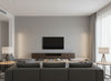 Lustro Glacier | Romo - Living Room Visualization (AI-generated, may not be to scale. Verify pattern scale with product specifications.)