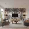 Mitoku Avocet | Romo - Living Room Visualization (AI-generated, may not be to scale. Verify pattern scale with product specifications.)