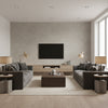 Boa Carbon | Romo - Living Room Visualization (AI-generated, may not be to scale. Verify pattern scale with product specifications.)