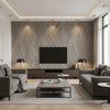 Imicu Ash | Romo - Living Room Visualization (AI-generated, may not be to scale. Verify pattern scale with product specifications.)