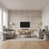 Jackson Steel | Romo - Living Room Visualization (AI-generated, may not be to scale. Verify pattern scale with product specifications.)