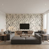 Contour ivory | Romo - Living Room Visualization (AI-generated, may not be to scale. Verify pattern scale with product specifications.)