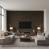 Wakusa Stone Grouted | Architectural Wallcoverings - Living Room Visualization (AI-generated, may not be to scale. Verify pattern scale with product specifications.)