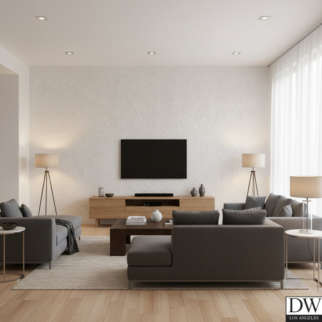 Wilton Paintable Anaglytpa Original | Jeffrey Stevens - Living Room Visualization (AI-generated, may not be to scale. Verify pattern scale with product specifications.)