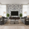Peg Art Roses Steel | Romo - Living Room Visualization (AI-generated, may not be to scale. Verify pattern scale with product specifications.)