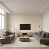Glade Jute | Romo - Living Room Visualization (AI-generated, may not be to scale. Verify pattern scale with product specifications.)