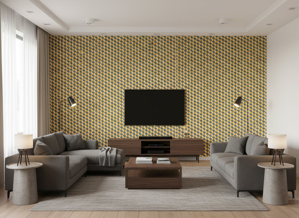 Twist Park | Romo - Living Room Visualization (AI-generated, may not be to scale. Verify pattern scale with product specifications.)