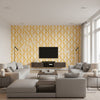 Stars Sunshine | Romo - Living Room Visualization (AI-generated, may not be to scale. Verify pattern scale with product specifications.)