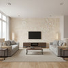 Fragment Chalk | Romo - Living Room Visualization (AI-generated, may not be to scale. Verify pattern scale with product specifications.)
