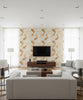 Yagishiri Island Koi Fish | Architectural Wallcoverings - Living Room Visualization (AI-generated, may not be to scale. Verify pattern scale with product specifications.)
