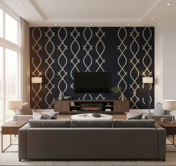 Ellena Wallcovering - Black | Ronald Redding