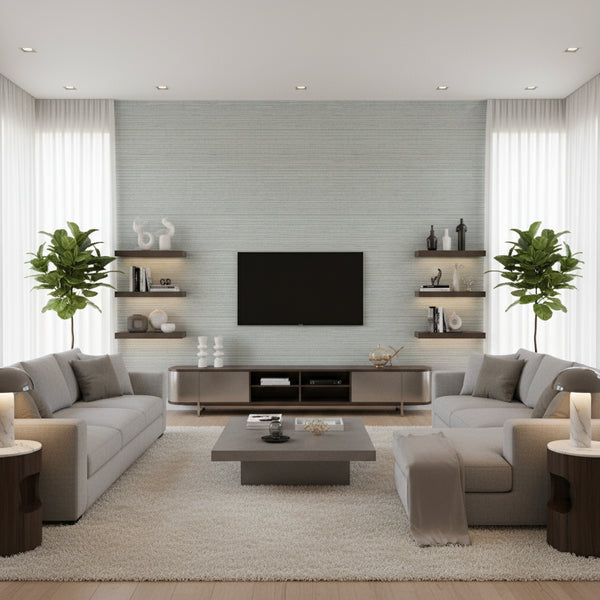 Amyra Silk Wallcovering - Grey | Ronald Redding