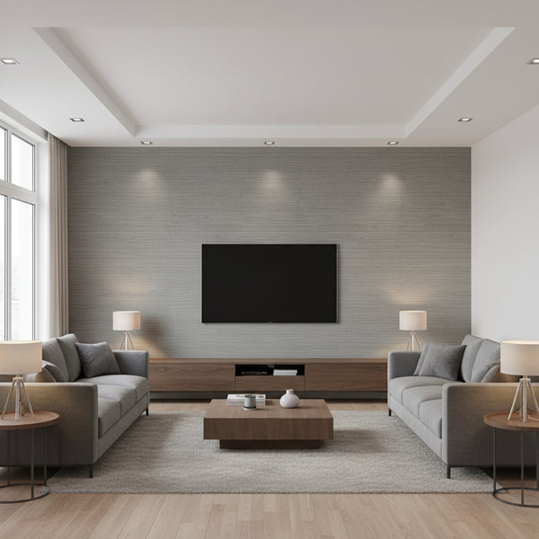 Amyra Silk Wallcovering - Charcoal | Ronald Redding