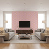 LIEBESFLUGEL - Living Room Visualization (AI-generated, may not be to scale. Verify pattern scale with product specifications.)