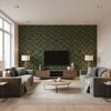 LIEBESFLUGEL - Living Room Visualization (AI-generated, may not be to scale. Verify pattern scale with product specifications.)