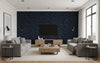 Zoro Zebra - Living Room Visualization (AI-generated, may not be to scale. Verify pattern scale with product specifications.)