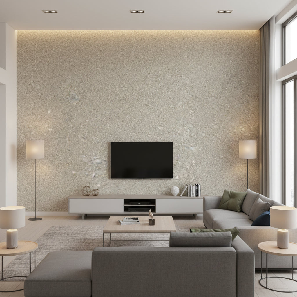 Trona Spacedust | Romo - Living Room Visualization (AI-generated, may not be to scale. Verify pattern scale with product specifications.)