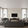 Edenite Oyster | Romo - Living Room Visualization (AI-generated, may not be to scale. Verify pattern scale with product specifications.)