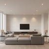 Cazenove Silver Grey | Romo - Living Room Visualization (AI-generated, may not be to scale. Verify pattern scale with product specifications.)