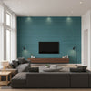 Cazenove Cerulean | Romo - Living Room Visualization (AI-generated, may not be to scale. Verify pattern scale with product specifications.)