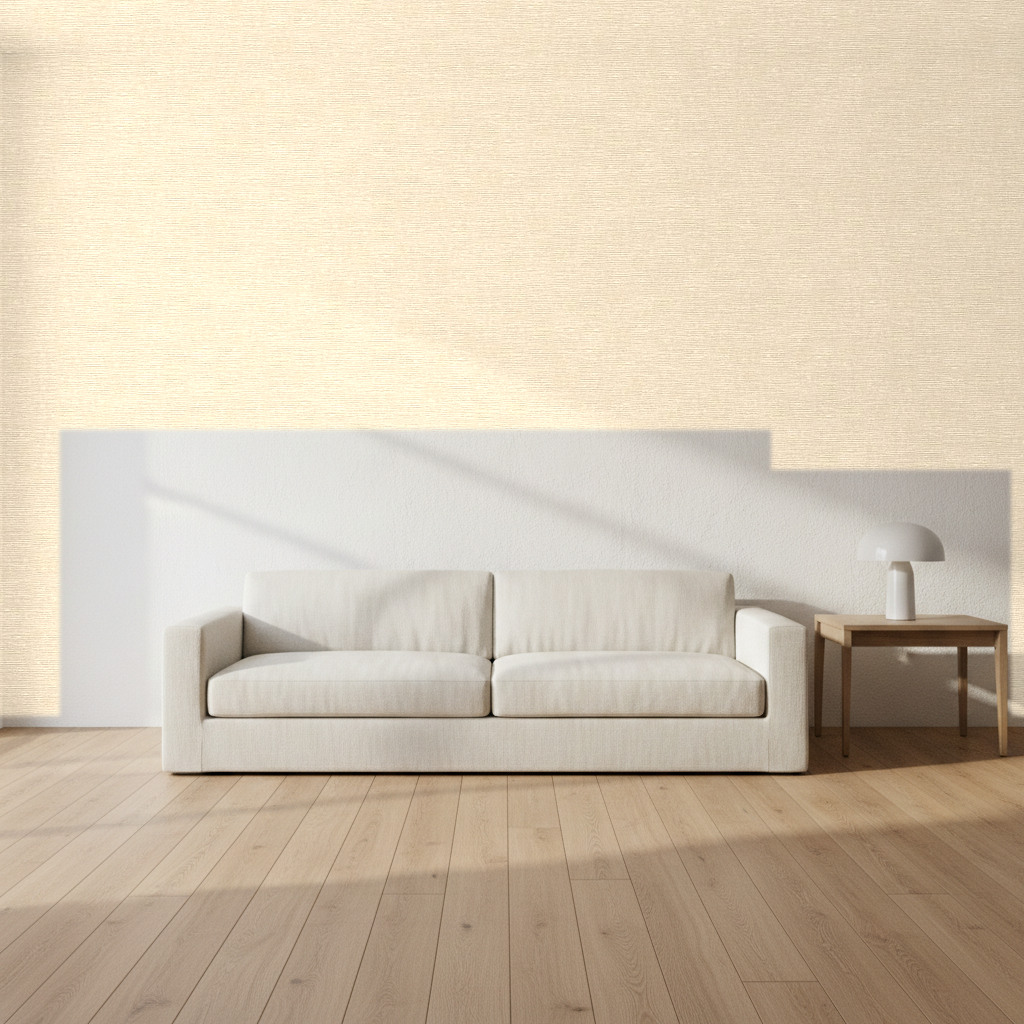 Faux Leaf Squares Wallcovering | Hollywood Wallcoverings — shown in a room