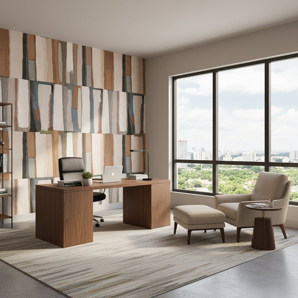 Quadrata Sienna Wallcovering - Office | Black Edition