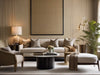 Monza grasscloth wallcovering in a living room | Fentucci