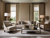 Maranello grasscloth wallcovering in a living room | Fentucci