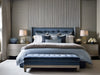 Narni grasscloth wallcovering in a bedroom | Fentucci