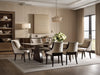 Palestrina grasscloth wallcovering in a dining room | Fentucci